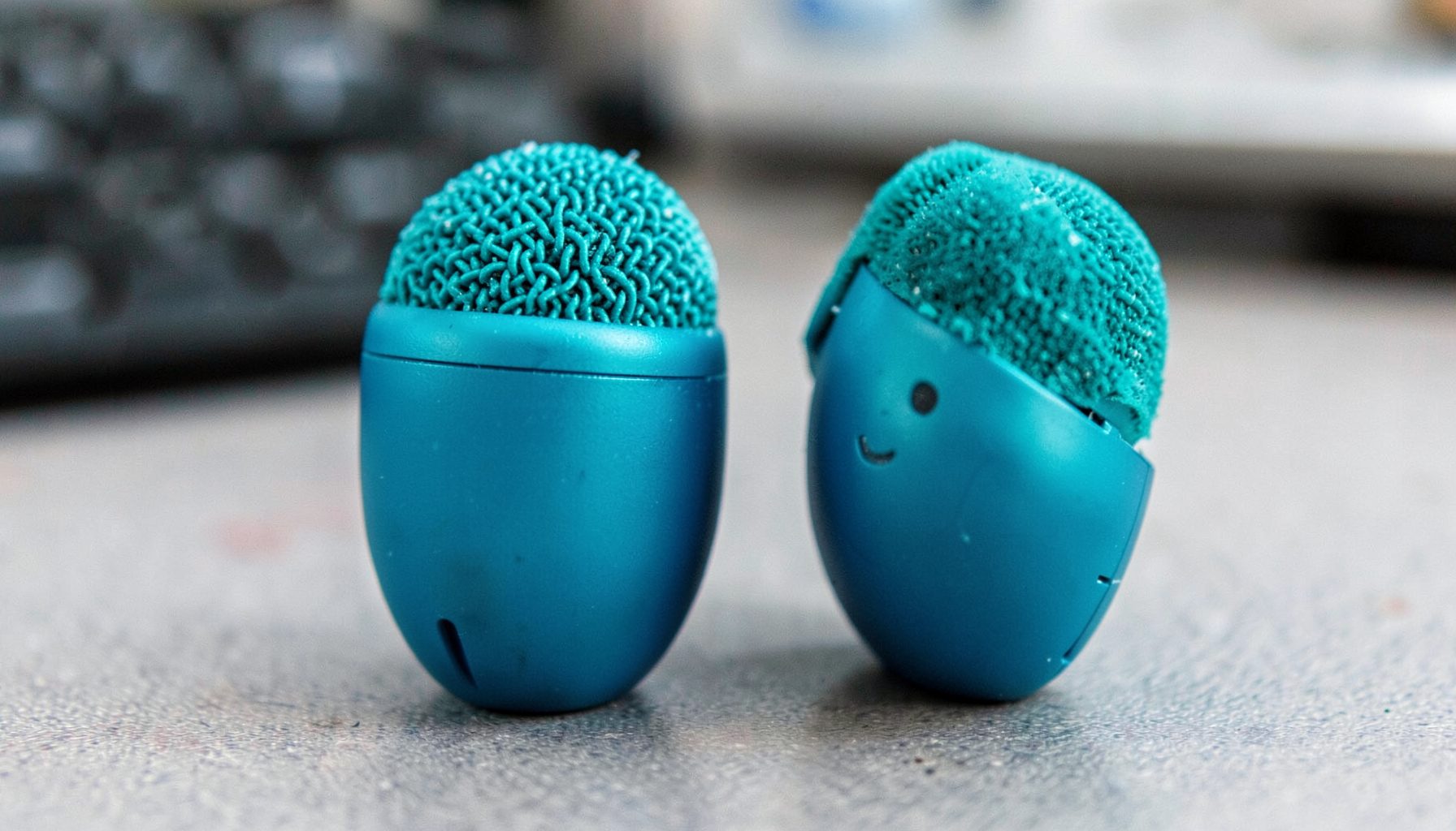 Blue Snowball and Snowball Ice USB microphones side by side on a desk